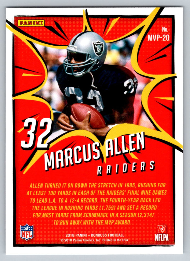 Marcus Allen 2018 Donruss  Los Angeles Raiders #MVP-20