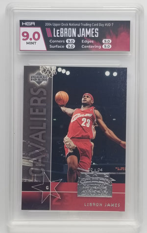 Lebron James HGA 9.0 2004 Upper Deck National Trading Card Day MINT - XFMSports