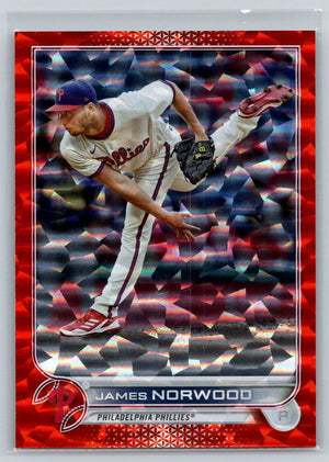 James Norwood Orange Foil Parallel Card 2022 Topps Update Rangers #US193 /299 - XFMSports