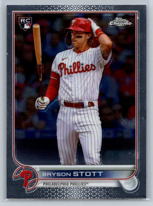 Bryson Stott 2022 Topps Chrome Update  Phillies Rookie Card RC #USC154 - XFMSports