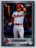 Bryson Stott 2022 Topps Chrome Update  Phillies Rookie Card RC #USC154 - XFMSports