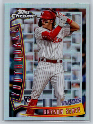 2022 Topps Chrome Bryson Stott Youth Quake Rookie Card #YQ-17 Phillies - XFMSports