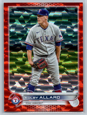 Kolby Allard Orange Foil Parallel Card 2022 Topps Update Rangers #US122 /299 - XFMSports