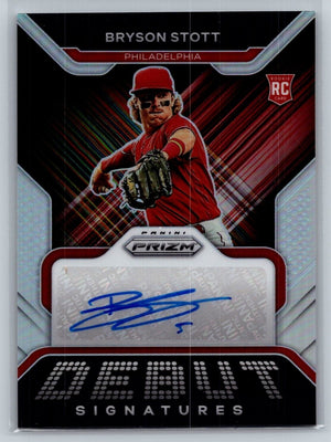 2022 Panini Prizm Bryson Stott Silver Prizm Debut Signatures RC Auto Phillies - XFMSports