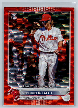 Bryson Stott 2022 Topps Update Rookie Debut Orange Foil Phillies Rookie /299 - XFMSports