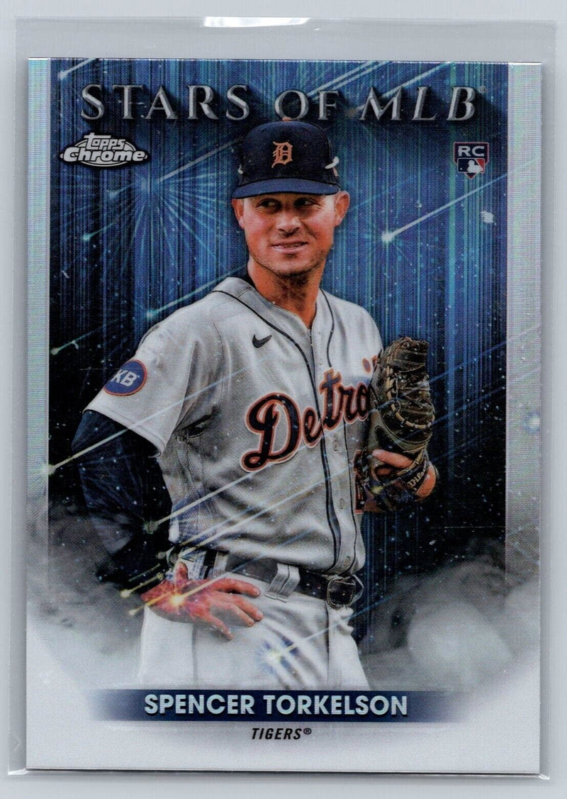 Spencer Torkelson Stars of MLB Chrome 2022 Topps Update Rookie Card SMLBC-76 - XFMSports