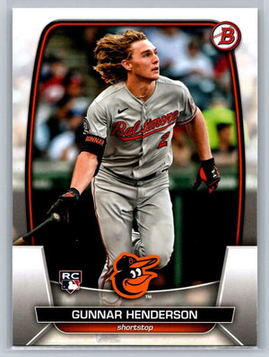 Gunnar Henderson 2023 Bowman Rookie Card RC #65 Orioles - XFMSports