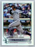 Julio Rodriguez 2022 Topps Update #US97 Rookie Card Debut Rainbow Foil Mariners - XFMSports