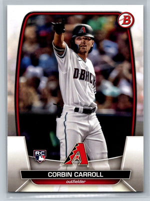 Corbin Carroll 2023 Bowman Rookie Card RC #73 Diamondbacks - XFMSports