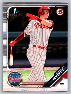 Bryson Stott 2019 1st Bowman Rookie Card #BD-79 Phillies - XFMSports