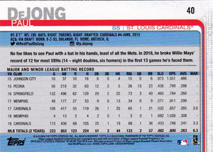 2019 Topps UTZ Paul DeJong Baseball Card #40 - XFMSports