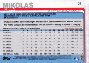 2019 Topps UTZ Miles Mikolas Baseball Card #79 - XFMSports